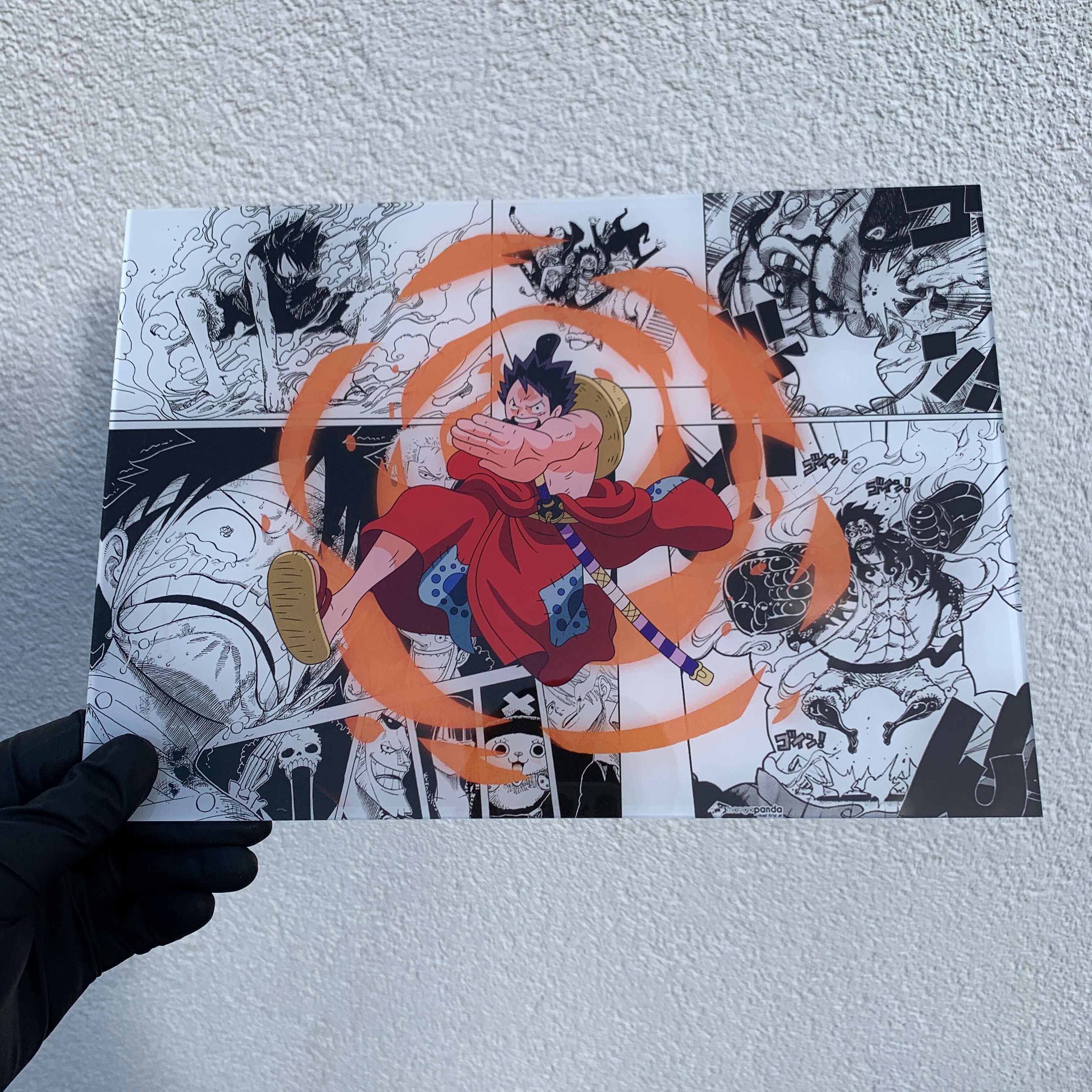One Piece Glas Prints (Manga/Clean)